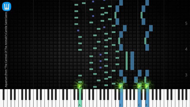 [Piano Solo]Aquarium (from The Carnival Of The Animals )-Synthesia Piano Tutorial