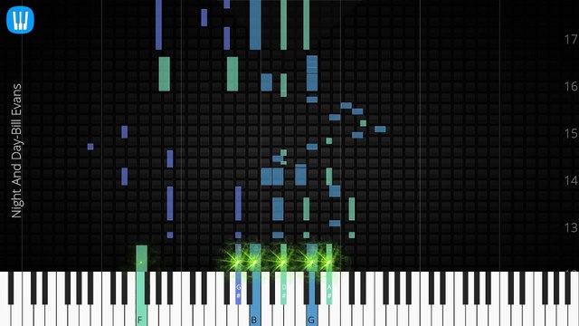 [Piano Solo]Night And Day, Bill Evans-Synthesia Piano Tutorial