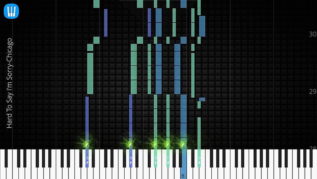  [Piano Solo]Hard To Say I'm Sorry, Chicago-Synthesia Piano Tutorial