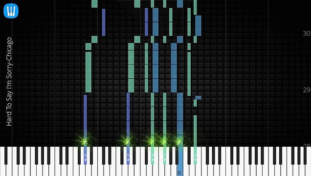 [Piano Solo]Hard To Say I'm Sorry, Chicago-Synthesia Piano Tutorial