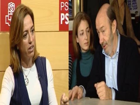 Chacón y Rubalcaba defienden sus candidaturas
