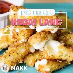 Cách làm BÁNH KHOAI LANG PHÔ MAI QUE giòn tan