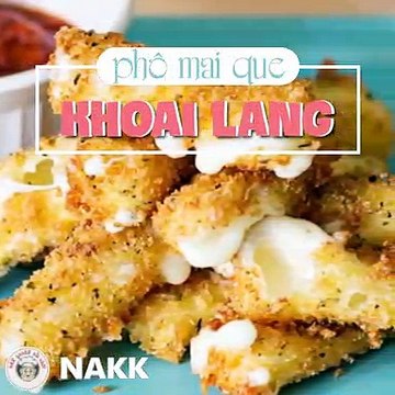 Cách làm BÁNH KHOAI LANG PHÔ MAI QUE giòn tan