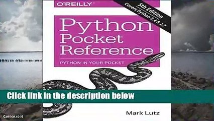 Review  Python Pocket Reference - Mark Lutz