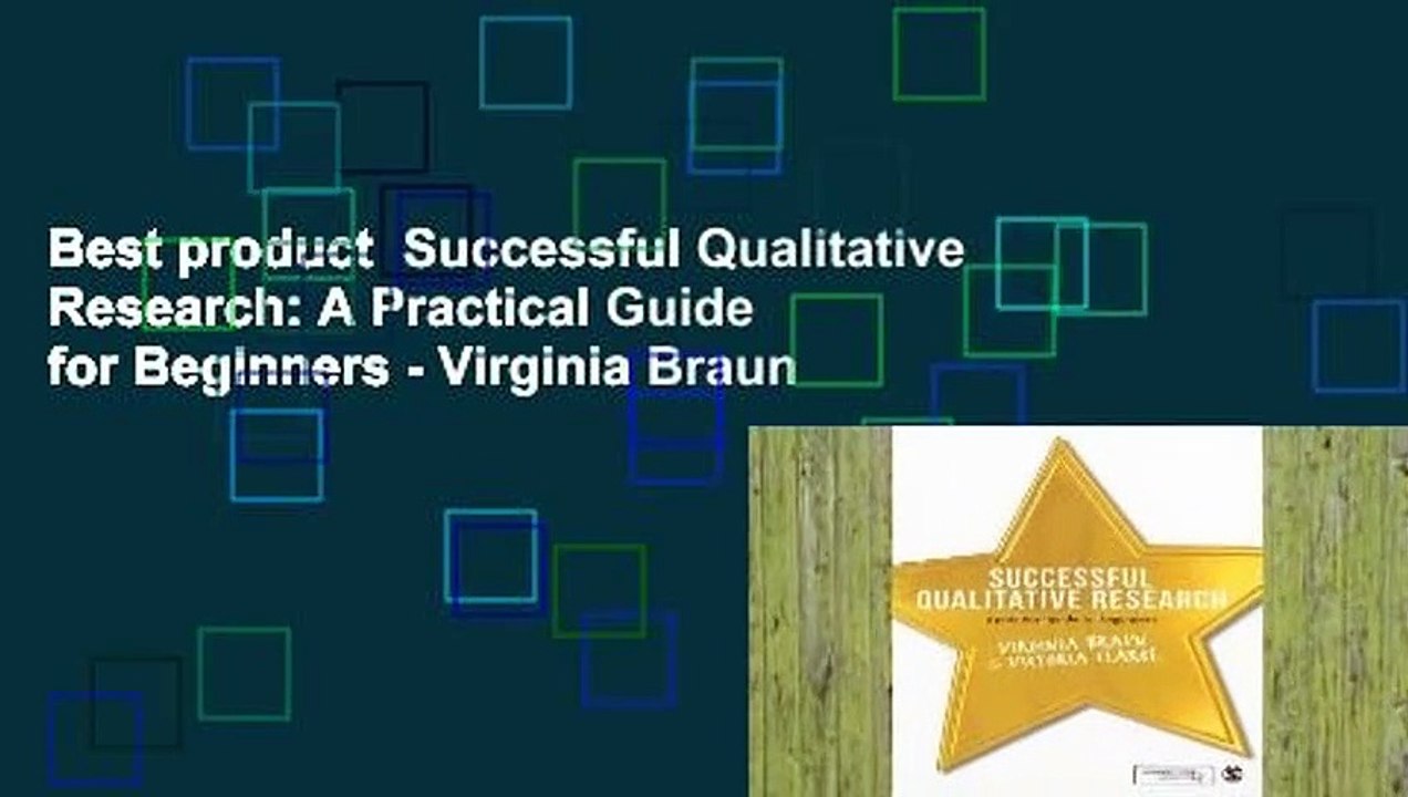 Best Product Successful Qualitative Research A Practical Guide For 
