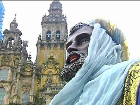 La figura del rey Baltasar en Santiago, secuestrada durante unas horas.
