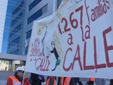 Los trabajadores de la constructora FCC se manifestan en Madrid contra el segundo ERE planteado por la empresa este año