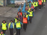 Los trabajadores de Edesa fagor iniciar una marcha de 70 km hasta Mondragón