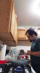 Cooking with dave. Bacon mushroom and cheese omelet