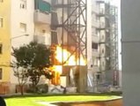 Susto en Sant Boi por la explosión de un ascensor en construcción