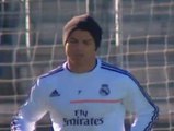 Cristiano Ronaldo, protagonista en la sesión de entrenamiento de Valdebebas