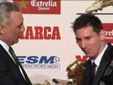 Messi recibe la Bota de Oro