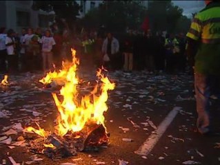 Protestas contra el ERE de limpieza en Madrid