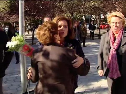 Abucheo a Ana Botella durante un acto de homenaje a las víctimas del Madrid Arena