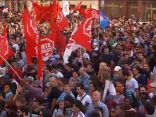 Las marchas en Roma contra los recortes acaban en batalla campal