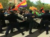 Cargas policiales en la manifestación contra la ley educativa en Zaragoza