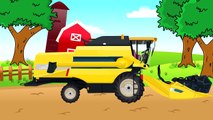 Video Tractor, Orange Tractor, combine harvester Yellow - Construction | Tale, a Collection of songs for Children