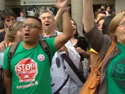 Aplazado el juicio por falta de espacio a 21 personas que se encerraron en la Sareb