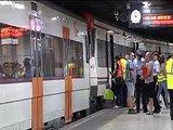 22 heridos por el choque de dos trenes en Barcelona