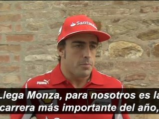 Alonso: "Monza es la carrera más importante del año y queremos hacerlo bien"