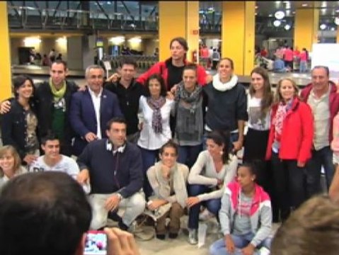 La delegación española llega a Madrid