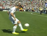 Gareth Bale pisa el césped del Bernabéu por primera vez como jugador blanco