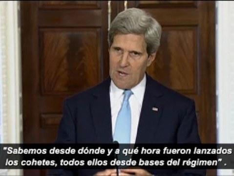 Kerry: Sabemos desde dónde y a qué hora fueron lanzados los cohetes