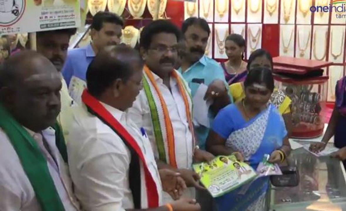 தஞ்சாவூரில் அ.தி.மு.க. கூட்டணி கட்சியினர் வாக்கு சேகரிப்பு- வீடியோ