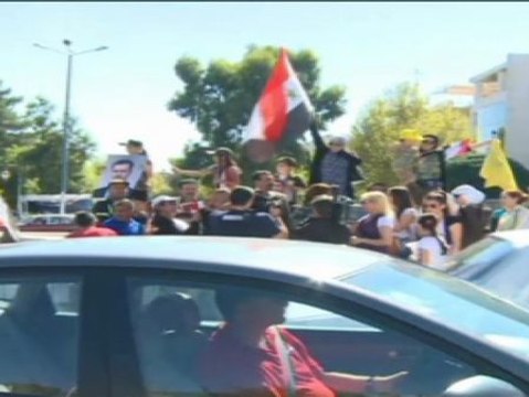 Protestas a las puertas de la embajada estadounidense en Siria