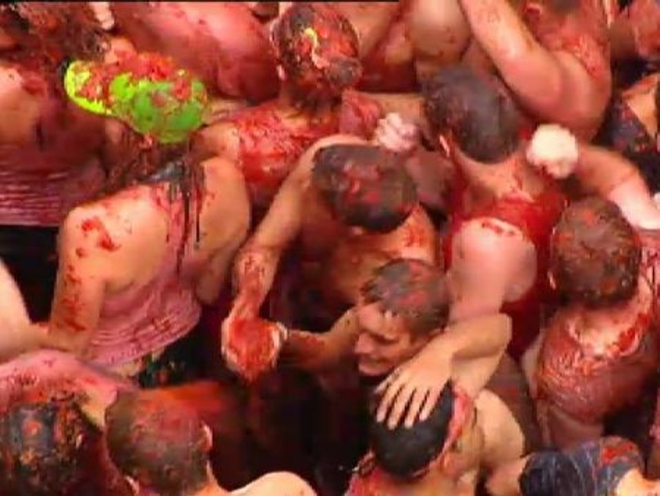 Guerra de tomates en Buñol