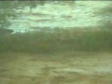 Una persona es arrastrada por una riada en Oliete