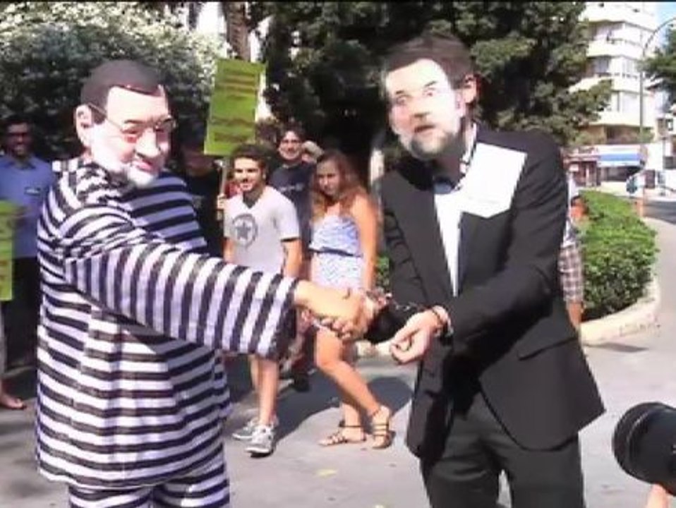 Gritos en contra de Rajoy en Mallorca