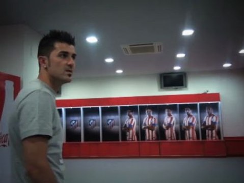 Villa visita el Vicente Calderón por dentro