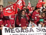 Los trabajadores de Megasa protestan para salvar más de 1.300 puestos de trabajo