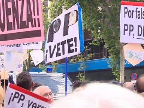 Concentraciones de protesta ante el PP