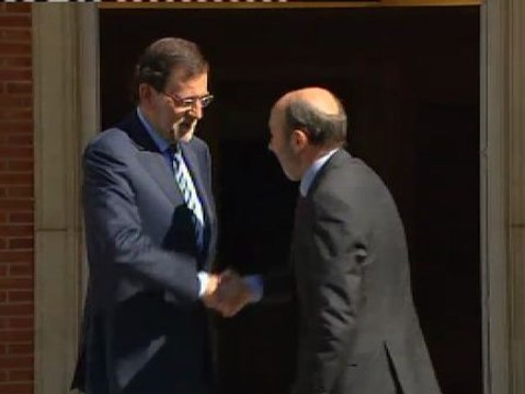 Rajoy recibe a Rubalcaba en Moncloa