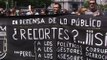 Funcionarios del ayuntamiento de Madrid protestan para evitar más recortes