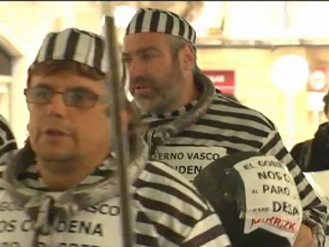 Presos de los recortes protestan en Bilbao