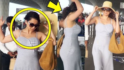 OMG Kangana Ranaut's PUBLIC Embarrassment - @ Mumbai Airport