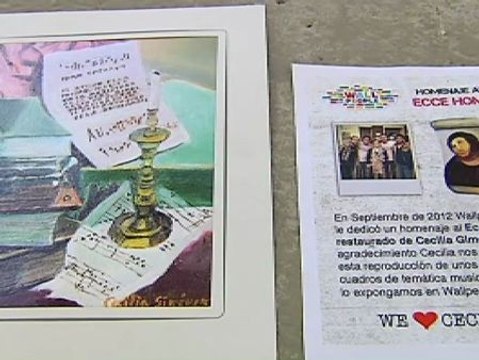 La restauradora del Ecce Homo reaparece en el Wallpeople de Barcelona