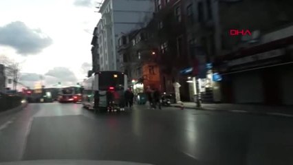 İstanbul- Patenli Gençlerin Tehlikeli Yolculuğu