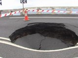 Socavón gigante en Guipúzcoa