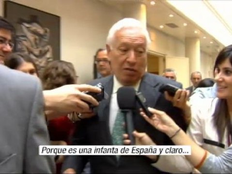Margallo sobre la infanta: Me parece una magnífica noticia porque es una infanta de España y claro