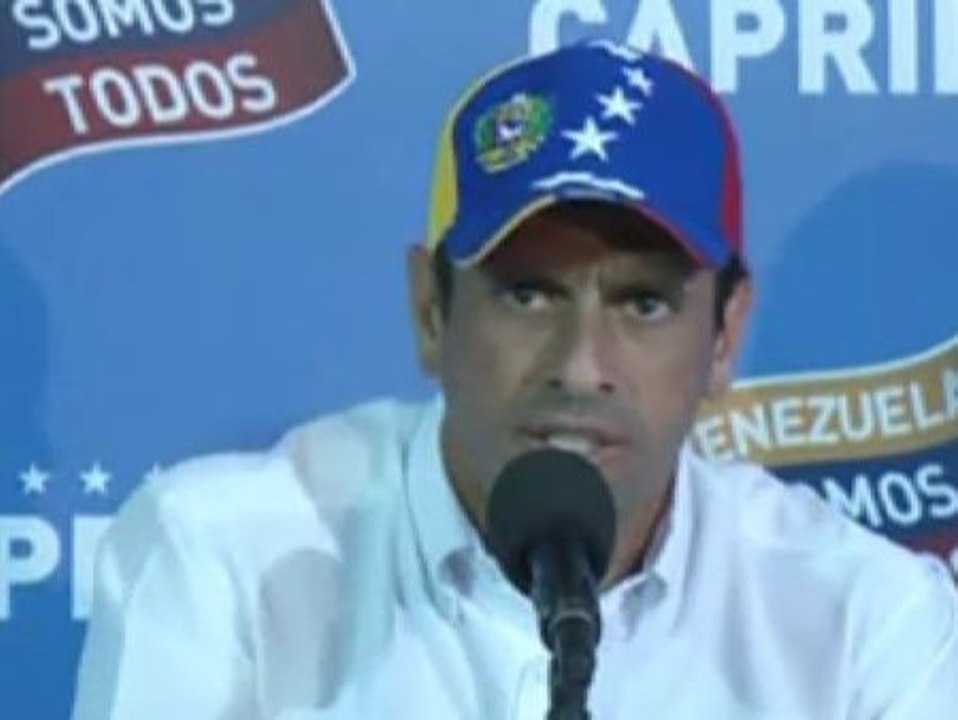 Capriles a Maduro: "Usted es un presidente ilegítimo"