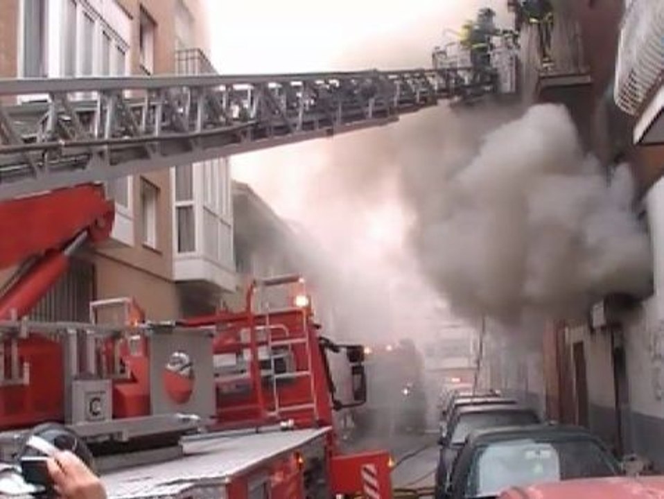 Se incendia un almacén de telas en Madrid