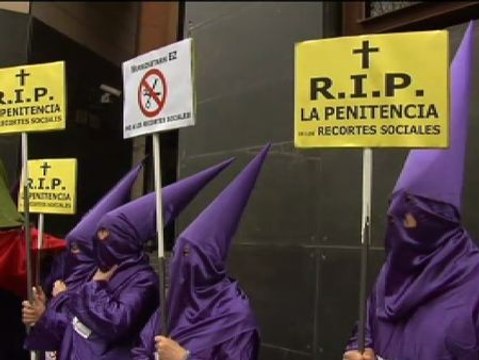 'Procesión' contra los recortes en Bilbao