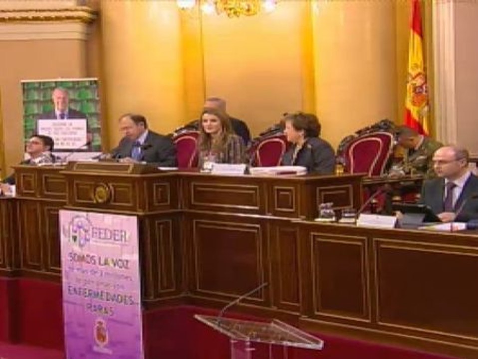 Letizia emocionada en el acto por el Día Mundial de las Enfermedades Raras