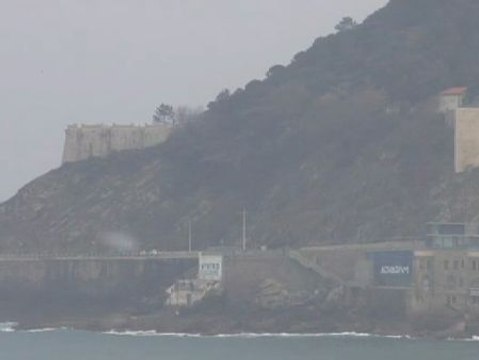 Nieva en la playa de la Concha
