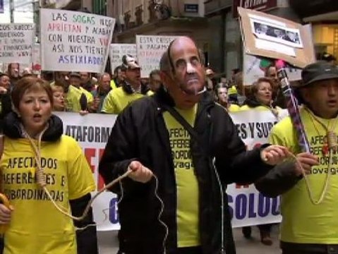 Protesta de los afectados por las preferentes