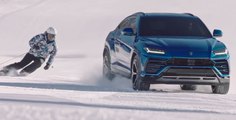 VÍDEO: Lamborghiuni Urus en nieve,  Alberto Tomba y Stefano Domenicali se lanzan ladera abajo
